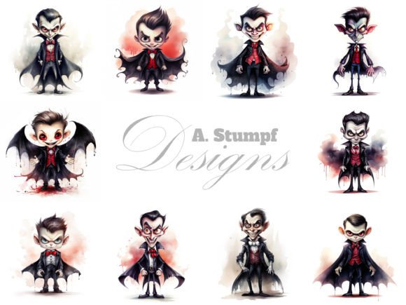 Download Funny Vampire Clipart Halloween Art Set - Premium Resources