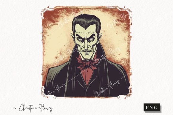 Download Vintage Goth Vampire Clipart | Halloween - Premium Resources