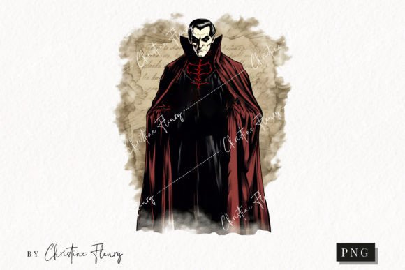 Download Vintage Goth Vampire Clipart | Halloween - Premium Resources