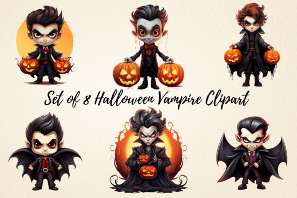 Download Halloween Vampire Clipart Bundle - Premium Resources